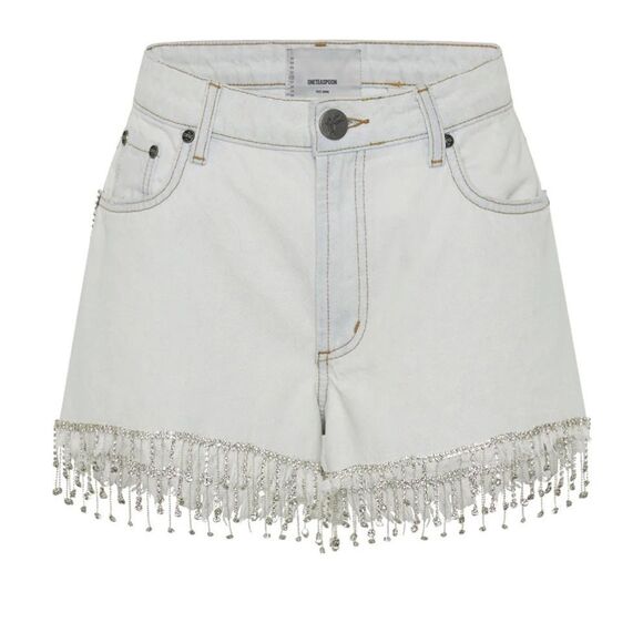 One Teaspoon Razzle Dazzle Trucker Mid Waist Relaxed Denim Shorts Size 27 NWT - Picture 5 of 10